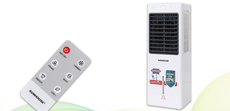 Quạt điều hóa Sunhouse SHD7717 thiết kế nhỏ gọn.