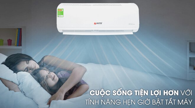 điều hòa Akito 12000 BTU 1 chiều AC-12ST gas R410