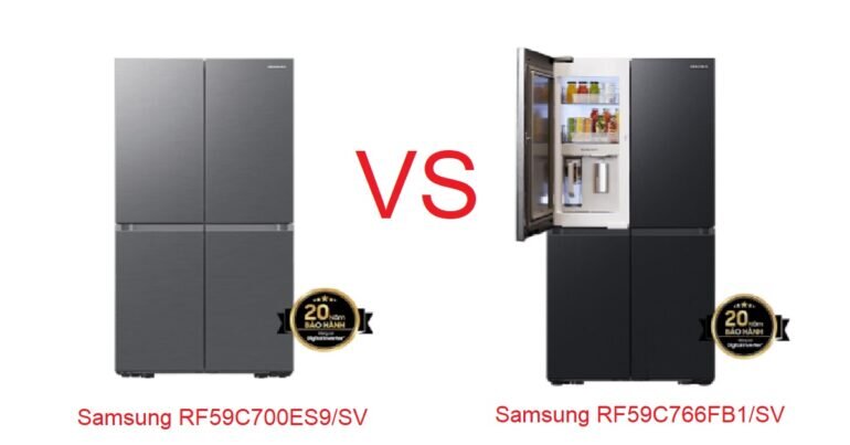Sự khác biệt của tủ lạnh Samsung RF59C766FB1/SV và Samsung RF59C700ES9/SV 2023