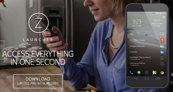 Z Launcher là kết quả quá trình nghiên cứu thói quen của người dùng smartphone do Nokia thực hiện. Ảnh: BGR.