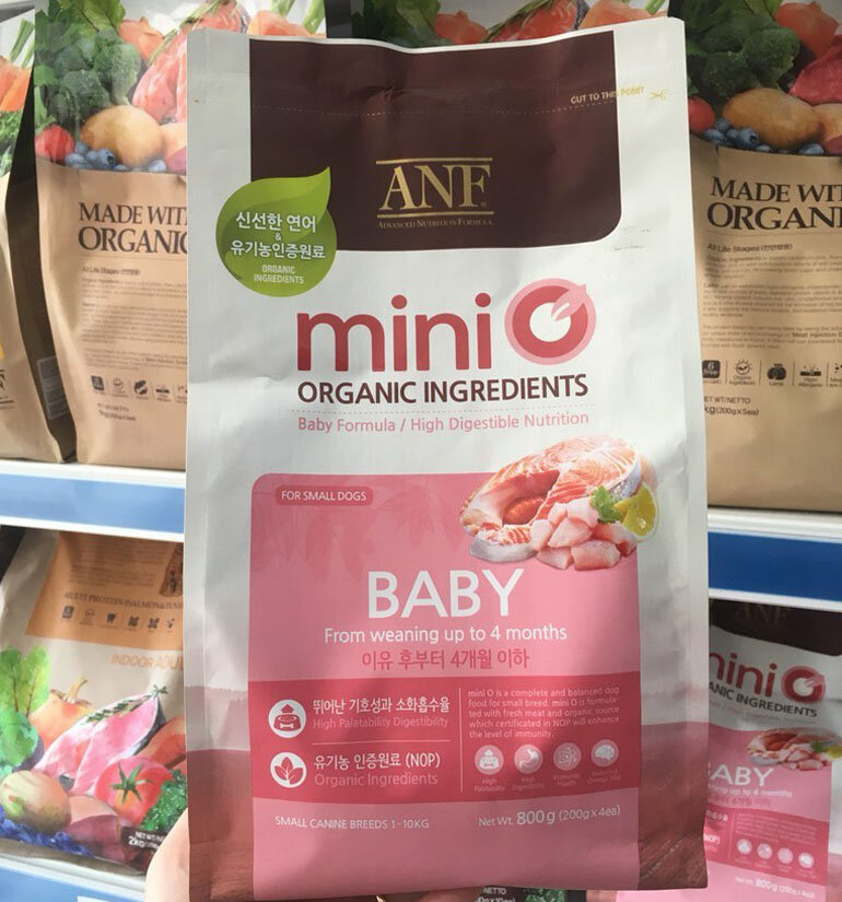Thức ăn cho chó con cỡ nhỏ ANF MiniO Organic Ingredients