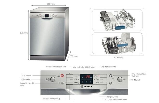 Máy rửa bát Bosch SMS63L08EA