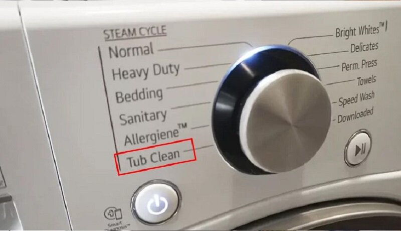 Cách ấn nút vệ sinh máy giặt LG
