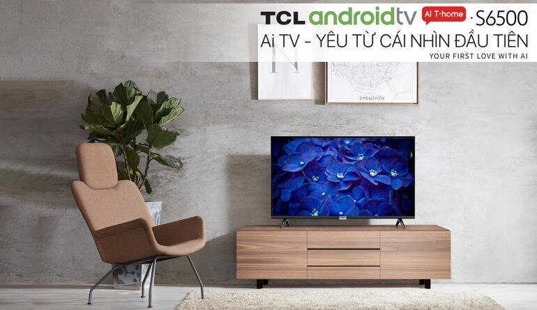 Android Tivi TCL L32S6500 thiết kế thanh mảnh và tinh tế 