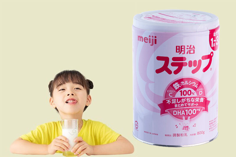 Hướng dẫn cách pha sữa Meiji 1-3 nội địa mẫu mới không có muỗng chi tiết