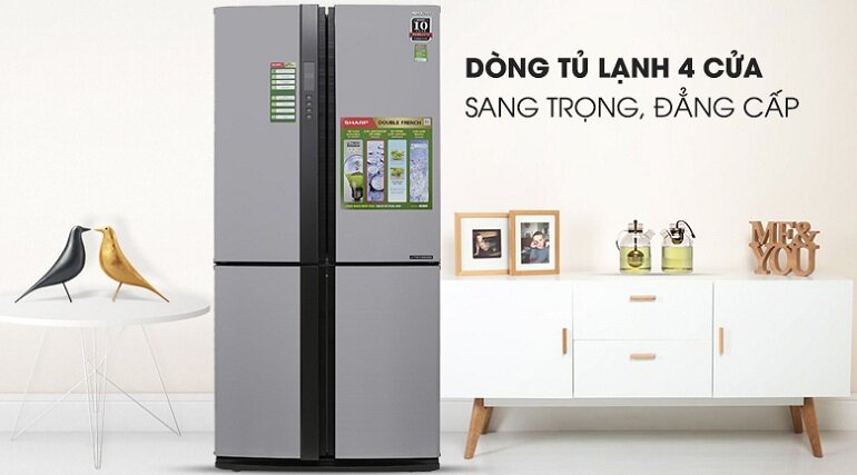 Tủ lạnh Sharp SJ-FX680V-ST thiết kế hiện đại