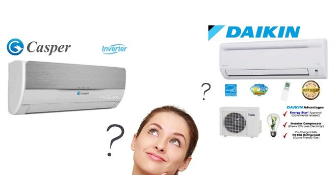 so sánh điều hoà Daikin và Casper