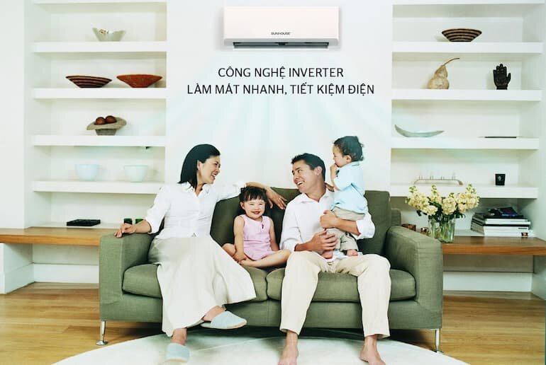 Máy điều hòa Sunhouse 12000 BTU 1 chiều Inverter SHR-AW12IC610 dùng có tốn điện không?