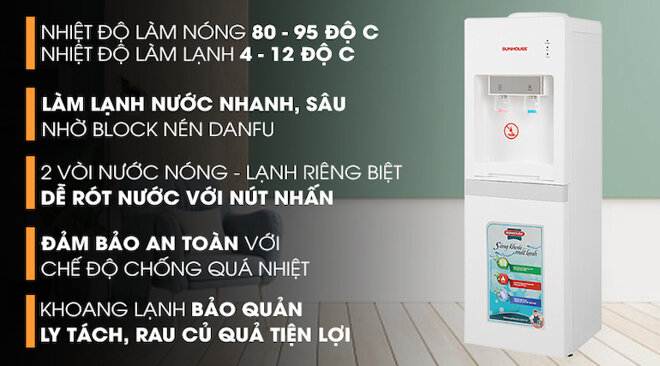 Cây nước nóng lạnh Sunhouse SHD9612