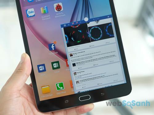 Khả năng chia đôi màn hình khi sử dụng của Galaxy Tab S2