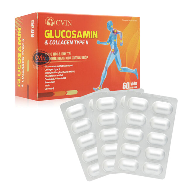 Dùng CVIN Glucosamine & Collagen Type II duy trì sức khỏe xương khớp 