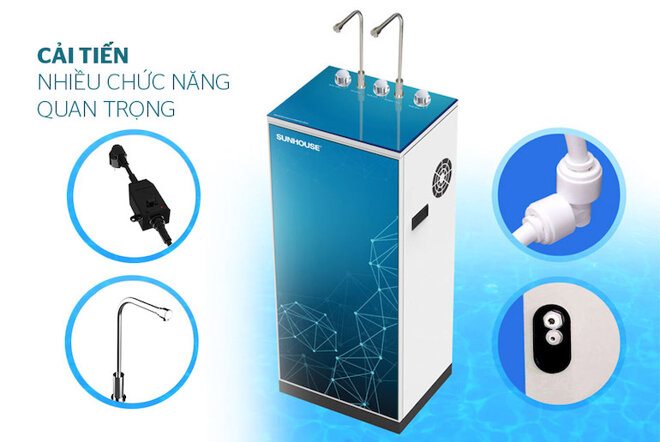 Máy lọc nước Sunhouse sử dụng công nghệ diệt khuẩn Nano Silver