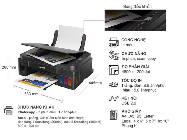 Review máy in màu Canon G2010 có tốt không?