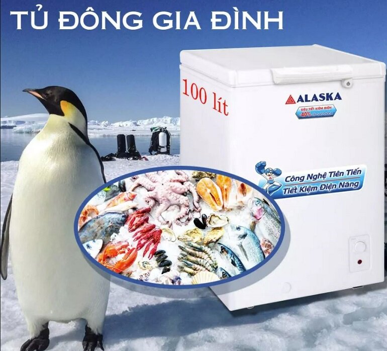 Tủ đông 100L Alaska được nhiều người lựa chọn sử dụng