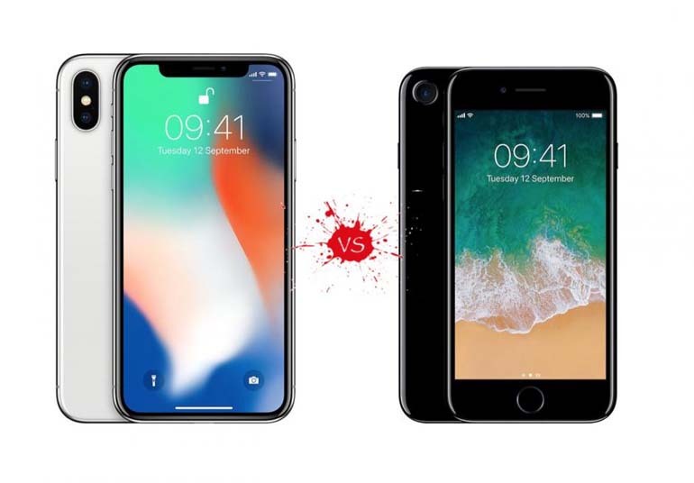 So sánh iPhone X và iPhone 7
