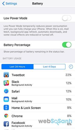 cách tiết kiệm pin cho iPhone 7