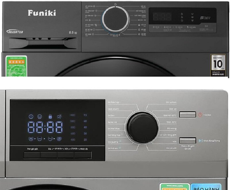 Dưới 5 triệu nên mua máy giặt Funiki Inverter 9.5 kg HWM F895ADG hay Casper WF-95VG5