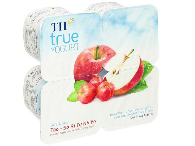 Sữa chua TH true Yogurt táo - sơ ri mới