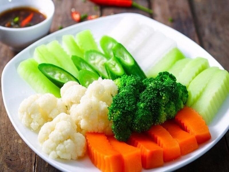 Món củ cà rốt luộc, hấp dùng với với rau sạch và người sử dụng với nước tương hoặc kho quẹt tạo ra khoản tiêu hóa và ăm ắp dinh cơ dưỡng