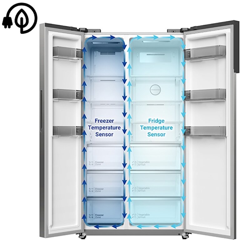 Tủ lạnh Hitachi Inverter 525 lít HRSN9552DDXVN: Thiết kế sang trọng, dung tích lớn, tiết kiệm điện