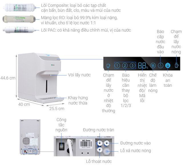 AO Smith AR75-A-S-H1 - có nước nóng