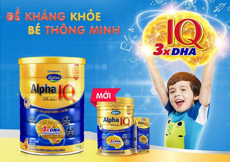 Sữa Dielac Alpha Gold IQ 4 được nhiều phụ huynh lựa chọn cho con yêu