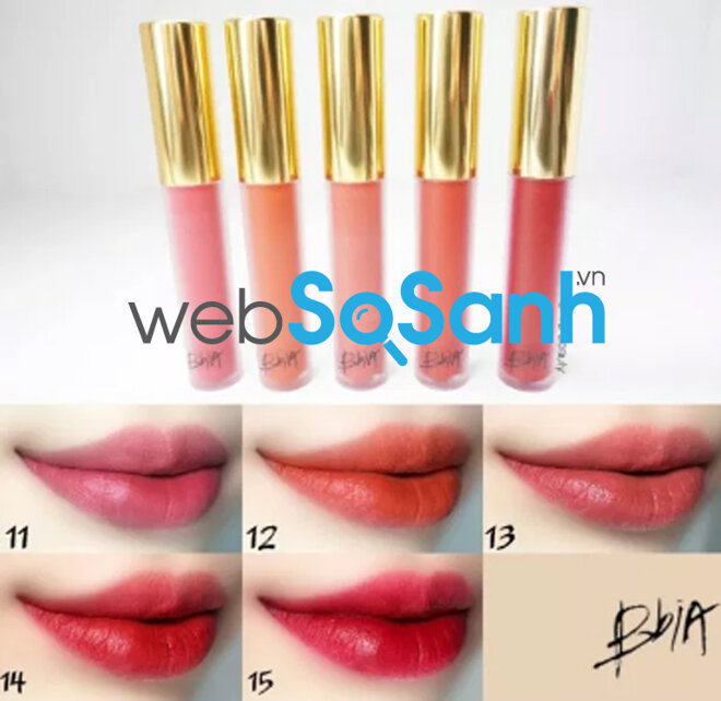 Bảng màu son Bbia Last Velvet Lip Tint Version 3