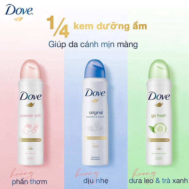 Xịt khử mùi Dove go fresh