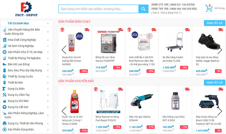 Fact-depot liên tục có những chương trình giảm giá ưu đãi hấp dẫn