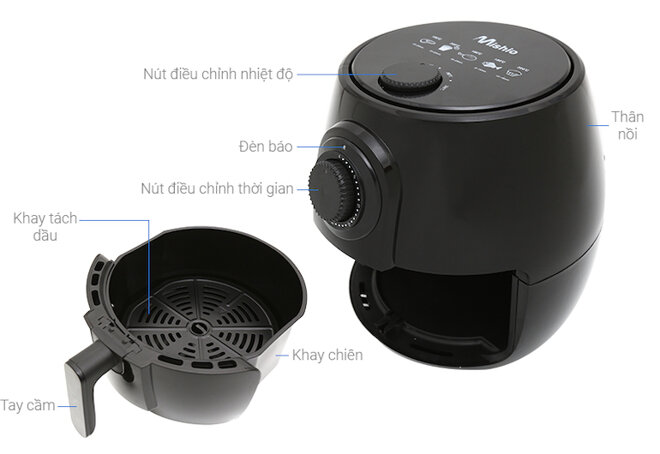 Nồi chiên không dầu Mishio MK-01