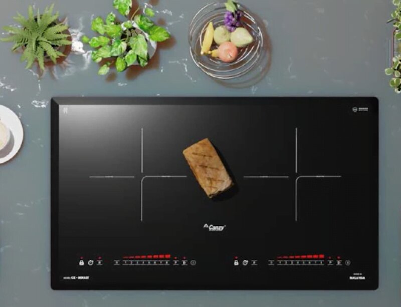 Bếp từ 2 vùng nấu Canzy CZ-MIX82T thiết kế sang trọng, tính năng hiện đại