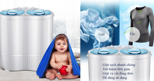 10 máy giặt mini nhỏ nhắn xinh xắn - lựa chọn hoàn hảo cho sinh viên, người độc thân, người ở trọ