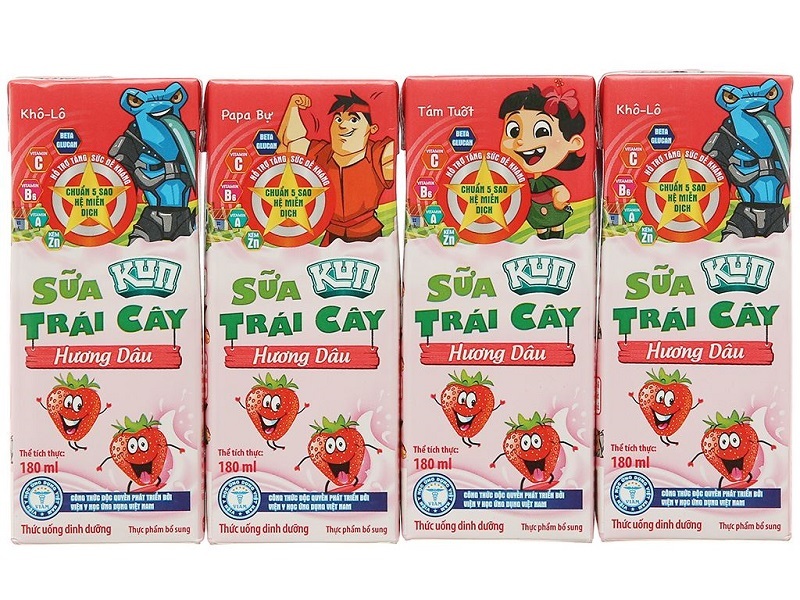 sữa Kun trái cây dâu