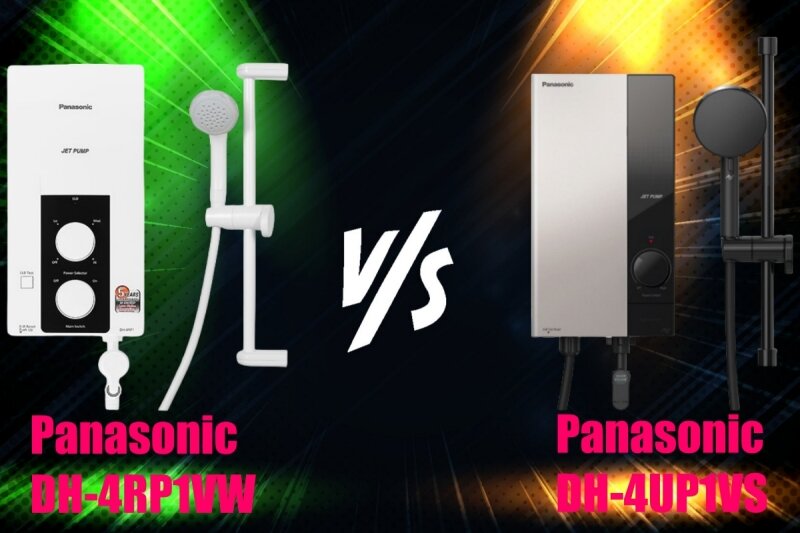 So sánh hai mẫu máy nước nóng trực tiếp 4500W Panasonic DH-4RP1VW và DH-4UP1VS