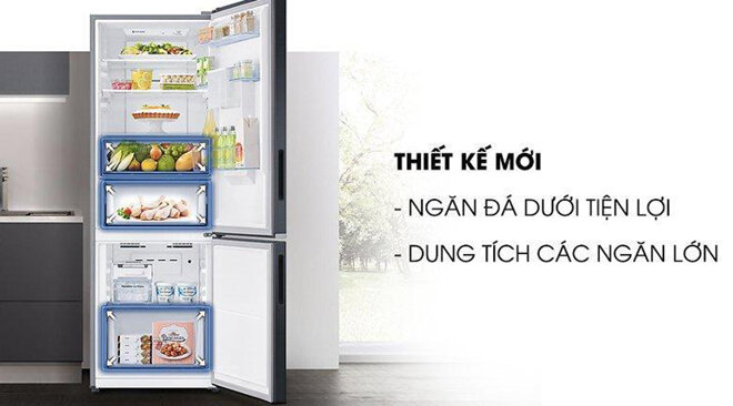 Tủ lạnh 2 cánh Samsung có ngăn đá ở dưới