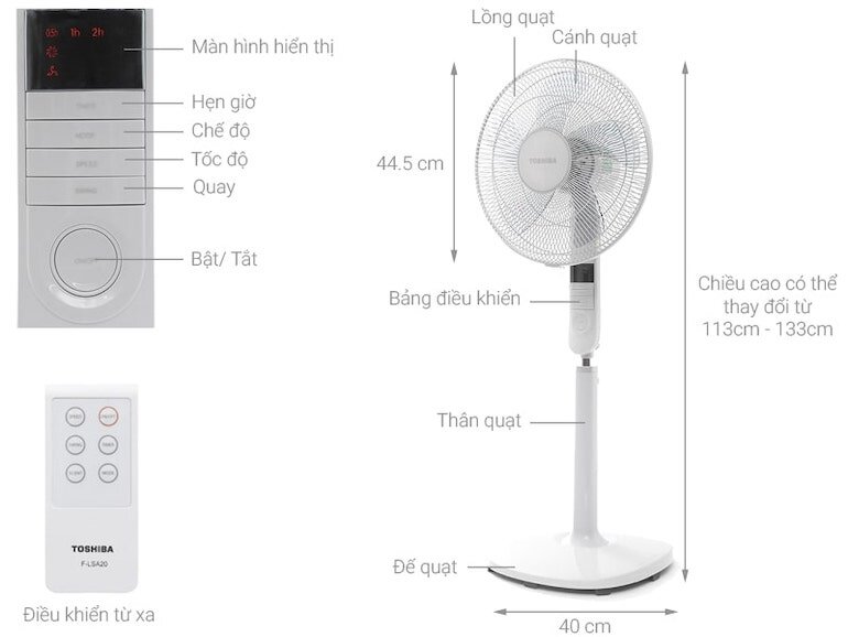 Quạt cây Toshiba F-LSA20(W)VN