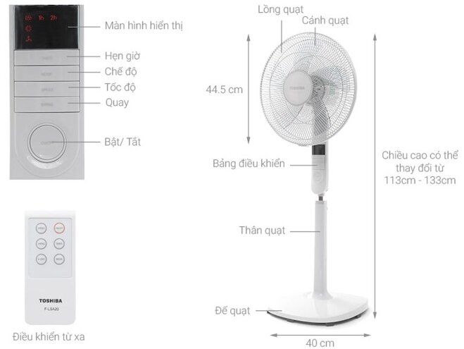 Quạt cây Toshiba F-LSA20(W)VN