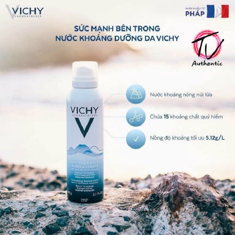 Phân biệt thật giả Xịt khoáng Vichy 300ml