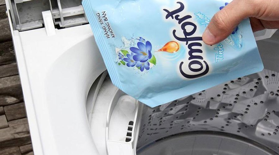 Có thể sử dụng cả nước xả vải khi dùng máy giặt