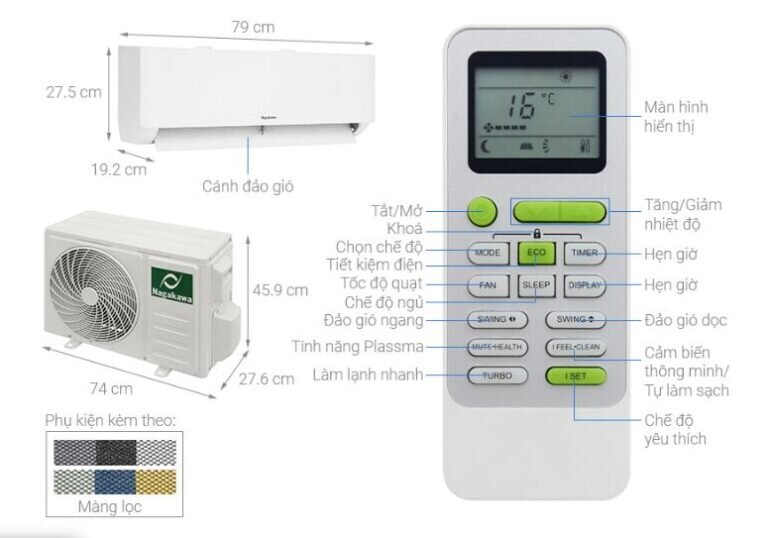 Điều hòa Nagakawa 12000BTU NIS-C12R2T28 đa dạng tiện ích sử dụng 