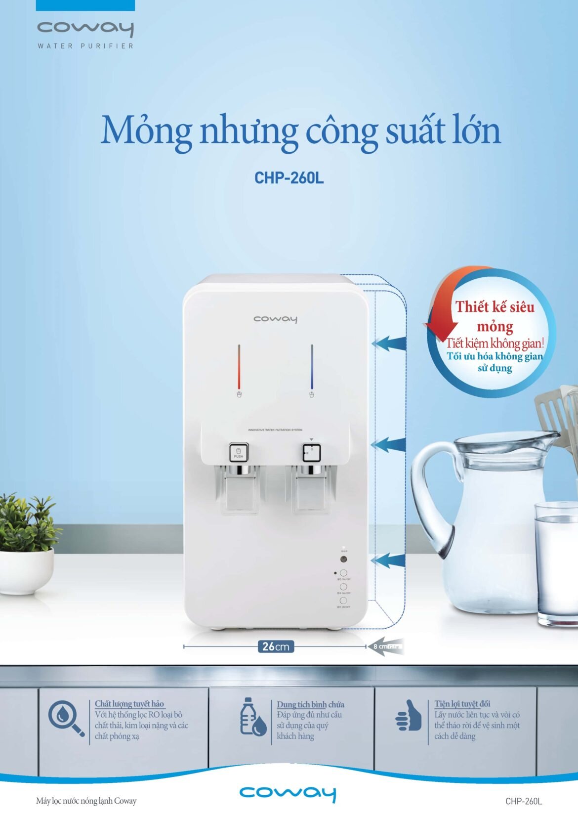 Máy lọc nước Coway CHP-260L 