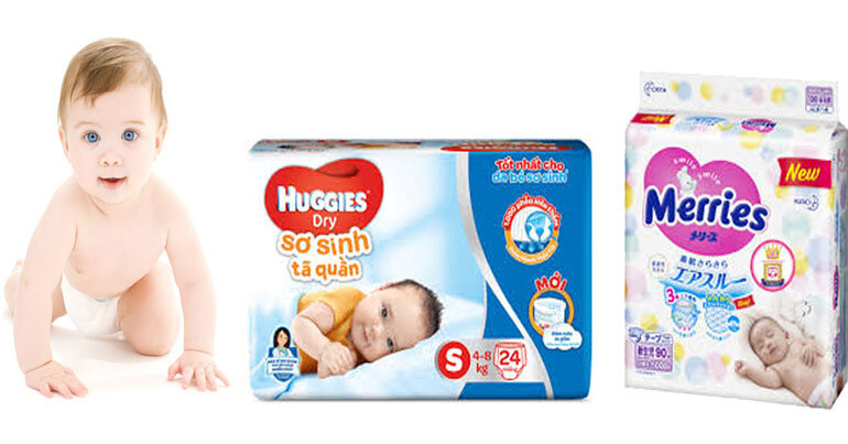 Bỉm Huggies và bỉm Merries loại nào tốt hơn?