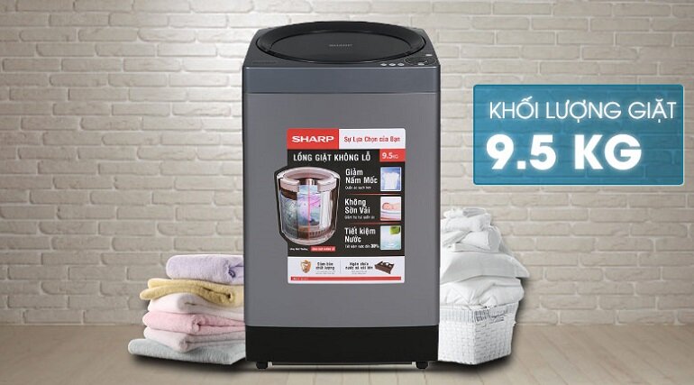 Vì sao bạn nên mua máy giặt Sharp 9.5 kg Es-w95hv-s
