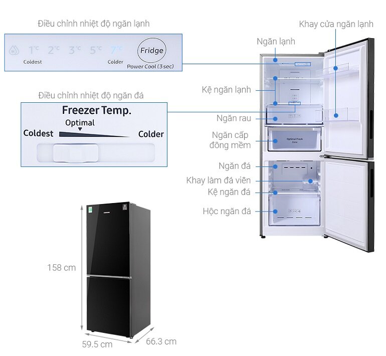 Tủ lạnh Samsung ngăn đá dưới