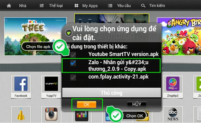 tải ứng dụng ngoài APK trên tivi TCL