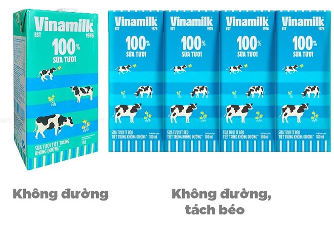 Uống sữa tươi không đường Vinamilk có béo không, bà bầu uống tốt không