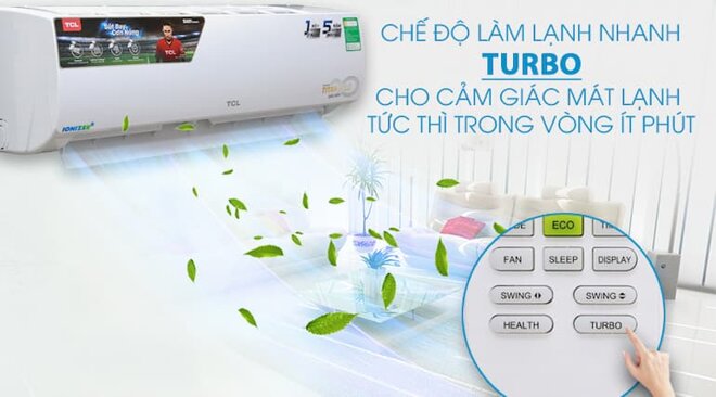 khả năng làm lạnh nhanh chóng nhờ chế độ Turbo