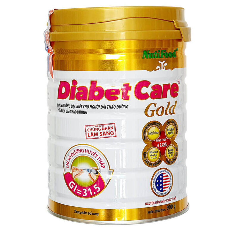 Sữa tiểu đường DiabetCare Gold của Nutifood - Giá tham khảo: 479.000 vnd/hộp 900g