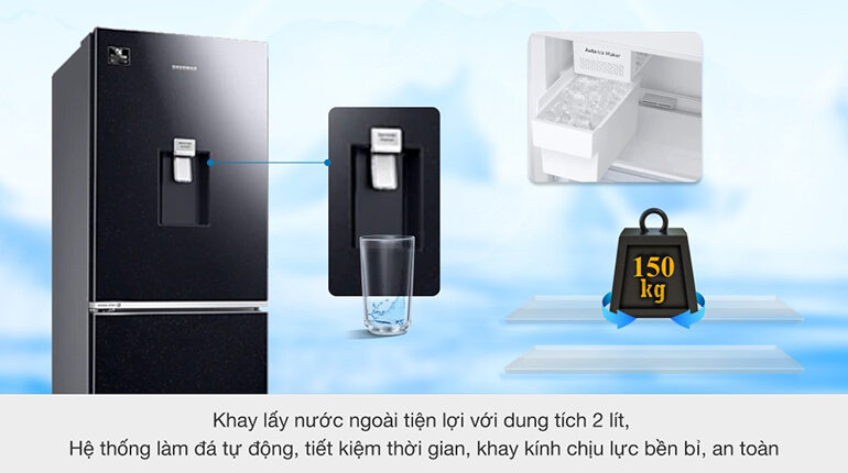 Tủ lạnh Samsung Inverter 276 lít RB27N4190BU/SV với ngăn lấy nước bên ngoài tiện lợi
