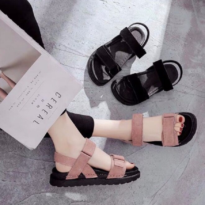 Giày sandal nữ Hàn Quốc quai bản to